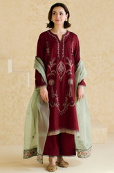 Mishkaa - 3PC Lawn Embroidered Suit - BFU0130
